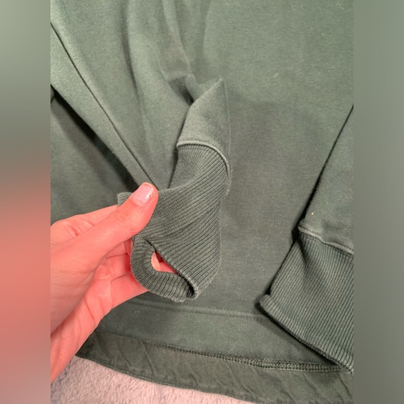 Athleta fleece lined dark green sweatshirt XL - Picture 5 of 12